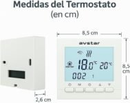AVStar – Termostato inteligente digital programable para calefacción de calderas de gas – Pantalla LCD para facilitar el control y la programación (Blanco)