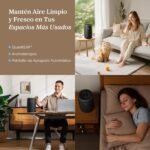 LEVOIT Purificador de Aire con Filtro HEPA para Alergias, Purificador de Aire con Aromaterapia, Purificador de Aire Silencioso, Bajo Consumo Energético de 7W, Negro, Core Mini