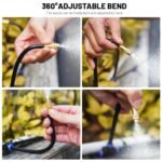 Sistema de riego de jardín,Kit de riego por goteo de 5M,Sistema de riego automático de jardín,Sistema de riego por goteo,Manguera de riego automática de 360°,para plantas en macetas