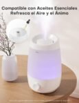 AROEVE Humidificador, Humidificador de Aceites Esenciales 2,5 L, 250 ml/h, Difusor de Aceites Esenciales 25H, Apagado Automático, 25 dB Silencioso para Bebés y Plantas, Blanco