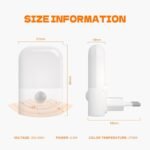 GRIFEMA GD103-1 Luz Nocturna Infantil, 5 Niveles de Brillo Regulables, Luz Nocturna con Sensor de Movimiento para Habitación Infantil, Baño, Pasillo, Cocina, Escaleras, 2700K Blanco Cálido