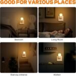 GRIFEMA GD103-1 Luz Nocturna Infantil, 5 Niveles de Brillo Regulables, Luz Nocturna con Sensor de Movimiento para Habitación Infantil, Baño, Pasillo, Cocina, Escaleras, 2700K Blanco Cálido