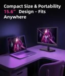 Pequeño Smart TV HD 1080P 15,6 pulgadas, Smart TV con sintonizador T2/HDMI/USB/AV para cocina, autocaravana/caravana