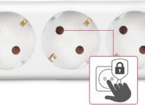 HAMA | Regleta de 6 Tomas con Interruptor (Cable de 1,4 Metros, con Interruptor, Ahorra Energía para Ahorrar Energía, Ranuras Giradas 45º, para Oficina o Hogar), Blanco