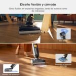 roborock F25 Bx Aspirador Mopa Inalámbrico, 20.000Pa Húmedo y Seco, Autolimpieza a Alta Temperatura 90°C, Secado Rápido en 5 Min, Limpieza de Bordes, Diseño Plano 180°, Sensor Inteligente