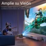 【1000 Ansi y enfoque automático】 Proyector XIWBSY 4K compatible con WiFi 6 y Bluetooth 5.3, gira 360°, 35000 lúmenes, proyector Android Home Cinema Video, proyector portátil 4K
