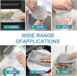 (10 piezas) Estropajo de Aluminio – Paños de Limpieza para Suciedad Difícil, Paños de Limpieza Reutilizables (Doble Capa), Estropajos de Cocina, Paños de Alambre Multiusos.