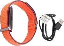 Rastreador de actividad física para hombres y mujeres, pulsera inteligente con rastreador de actividad y monitor de sueño, 127 modos deportivos, 10 m de agua, duración (naranja)