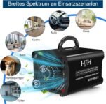 Purificador de aire 30000 mg/h, con temporizador de 120 minutos, purificador de aire de 300㎡ para coche, apartamento, olores de mascotas, habitación, humo y olores de cocina, negro