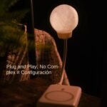 Luz Nocturna LED Enchufe de Pared con Control por Voz – Lámpara Luna – Luz Decorativa 3 Colores Regulable para Baño, Cocina, Salón, Dormitorio, Garaje, Hogar