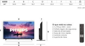 Philips 24PHS6000 HD LED Smart TV – Pantalla de 24″ con Pixel Plus, plataforma Titan OS y sonido Dolby Digital – Funciona con Alexa y Google Voice Assistant
