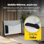 Calentador convector Clatronic | Calefactor móvil para casetas de jardín, garajes, etc. | Calefacción de baños | con ventilador | hasta 40 m² | ahorro de energía | KH 3433 N