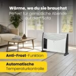 Calentador convector Clatronic | Calefactor móvil para casetas de jardín, garajes, etc. | Calefacción de baños | con ventilador | hasta 40 m² | ahorro de energía | KH 3433 N