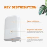 GRIFEMA GD101-1 Luz Nocturna Infantil, 3 Niveles de Brillo Regulables, Luz Nocturna con Sensor de Luz para Habitación Infantil, Baño, Pasillo, Cocina, Escaleras, 2700K Blanco Cálido