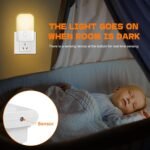 GRIFEMA GD101-1 Luz Nocturna Infantil, 3 Niveles de Brillo Regulables, Luz Nocturna con Sensor de Luz para Habitación Infantil, Baño, Pasillo, Cocina, Escaleras, 2700K Blanco Cálido