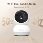 Alaga Cámara Interior 2K, Detección de Personas/Mascotas AI, WiFi 2.4/5GHz, Giratorio 360°, Visión Nocturna, Audio Bidireccional, Alexa/Google, con Tarjeta TF de 64GB Incluida