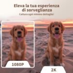 Alaga Cámara Interior 2K, Detección de Personas/Mascotas AI, WiFi 2.4/5GHz, Giratorio 360°, Visión Nocturna, Audio Bidireccional, Alexa/Google, con Tarjeta TF de 64GB Incluida