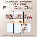 Alaga Cámara Interior 2K, Detección de Personas/Mascotas AI, WiFi 2.4/5GHz, Giratorio 360°, Visión Nocturna, Audio Bidireccional, Alexa/Google, con Tarjeta TF de 64GB Incluida