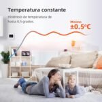 Termostato WiFi 2 hilos a pilas para calderas de gas. Termostatos programables controlados diariamente por Tuya o Smart Life. Termostato compatible con Google Assistant y Alxea.