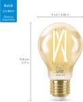 WiZ – Bombilla Inteligente Wi-Fi LED Filamento, 6,7w (Eq. 50w) E27 A60, Luz Blanco Cálido a Frío Regulable, con Tecnología SpaceSense y Compatible con Alexa y Google Home