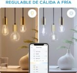WiZ – Bombilla Inteligente Wi-Fi LED Filamento, 6,7w (Eq. 50w) E27 A60, Luz Blanco Cálido a Frío Regulable, con Tecnología SpaceSense y Compatible con Alexa y Google Home