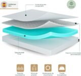 Colchón Zinus 135 x 190 cm con soporte ergonómico – Alto 11 cm – Colchón hipoalergénico – Firmeza media – Certificado Oeko-Tex