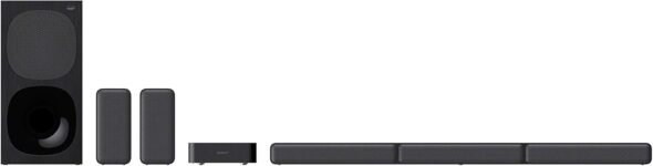 Sony HT-S40R – Barra de Sonido 5.1 (Sistema de Cine en Casa, Altavoces Traseros Inalámbricos, 600W, Dolby Digital, Bluetooth, Sonido Envolvente), Negro