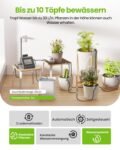 RAINPOINT WiFi Riego Automático por Goteo, Volumen de Agua Ajustable, Control Remoto por Aplicación, Sistema de Riego Automático para Hasta 10 Plantas y Macetas de Interior