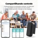 Detectores inteligentes de puertas y ventanas WiFi, control de aplicaciones de notificación, compatible con Amazon Echo y Google Home, negro