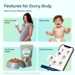 ETEKCITY Báscula de baño digital inteligente con grasa corporal y peso para personas, analizador electrónico de composición corporal BMI Bluetooth (ST/LB/KG), negro