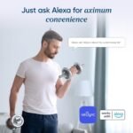 ETEKCITY Báscula de baño digital inteligente con grasa corporal y peso para personas, analizador electrónico de composición corporal BMI Bluetooth (ST/LB/KG), negro