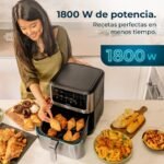 Cecotec Freidora de aire Cecofry Supreme 8000, 8 L, 1800 W, 10 menús, Tecnología Perfeft Cook, 30ºC – 200ºC, Control táctil.