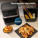 Cecotec Freidora de aire Cecofry Supreme 8000, 8 L, 1800 W, 10 menús, Tecnología Perfeft Cook, 30ºC – 200ºC, Control táctil.