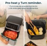 Cecotec Freidora de aire Cecofry Supreme 8000, 8 L, 1800 W, 10 menús, Tecnología Perfeft Cook, 30ºC – 200ºC, Control táctil.