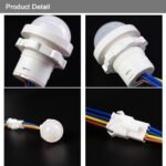 Greluma 3 Piezas Interruptor de Sensor Infrarrojo PIR 110V/220V Mini Detector de Movimiento por Infrarrojos para Instalación en Interiores