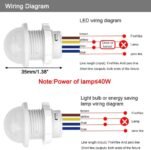 Greluma 3 Piezas Interruptor de Sensor Infrarrojo PIR 110V/220V Mini Detector de Movimiento por Infrarrojos para Instalación en Interiores