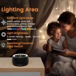 Sehstar Máquina de ruido blanco Terapia de sonido para el sueño del bebé y adultos 22 ruido blanco/5 yoga/5 α-Wave 7 colores/3 brillo (negro, mediano)