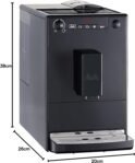 Melitta, Solo E950-222, Cafetera Superautomática con Molinillo, 15 Barras, Café Espresso en Grano, Limpieza Automática, Personalizable, Negro Puro