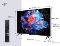 TCL 43V6C Smart TV LED directo de 43″, 4K HDR, con tecnología Google TV (Dolby Audio, claridad de movimiento, compatible con Google Assistant y Alexa)