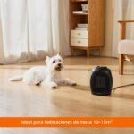 Amazon Basics Calefactor cerámico 1800 W con termostato regulable, negro