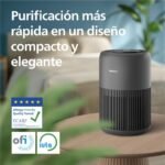 Philips Purificador de Aire Serie 900, HEPA NanoProtect + Filtro de Carbón Activo, CADR 250m³/h para Alérgicos 65 m², Silencioso, Inteligente y Ahorro Energético (AC0951/13)