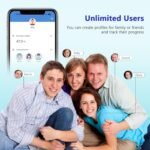 Diboniur Báscula de Baño Digital Inteligente de Precisión, Báscula de Peso Corporal para IOS y Android, Báscula con 12 Indicadores – Peso, Grasa Corporal, Músculo (Negro)