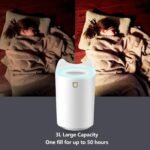 Humidificador Silencioso para Bebés, Humidificadores De Vapor para Habitación USB 3L 24 Horas, 2 Boquillas Y 3 Modos para Dormitorio Oficina