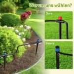 MQHUAYU Sistema de riego de jardín, kit de riego de 36 m con rociador de boquilla ajustable y gotero automático para jardín, invernadero, césped, terraza, terraza