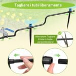 MQHUAYU Sistema de riego de jardín, kit de riego de 36 m con rociador de boquilla ajustable y gotero automático para jardín, invernadero, césped, terraza, terraza