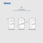 SIMON – Base Multifix, Regleta con 2 Tomas 16A y 2 USB A+C, Carga Rápida, Carga Rápida, Enchufe Múltiple, Ladrón con Toma de Tierra e Interruptor de Luz, 250V, 3680W, Blanco