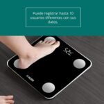 Kubo – Báscula Inteligente – 13 Análisis Diferentes – Registro de hasta 10 Usuarios – App Compatible con iOS o Android