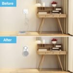 Cozycase Google Nest Mini, Google Home Mini, gestión de cables integrada sin tornillos (blanco + gris)