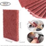 Esponja de limpieza de esmeril, esponja abrasiva mágica multiusos para limpieza de cocina, fregadero y cuenco, 10 piezas