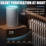 Purificador de aire con filtro HEPA, purificador de aire USB con aromaterapia, purificador de aire silencioso para interiores, hogar, oficina, polvo, humo, pelo de mascotas, alergia al aire